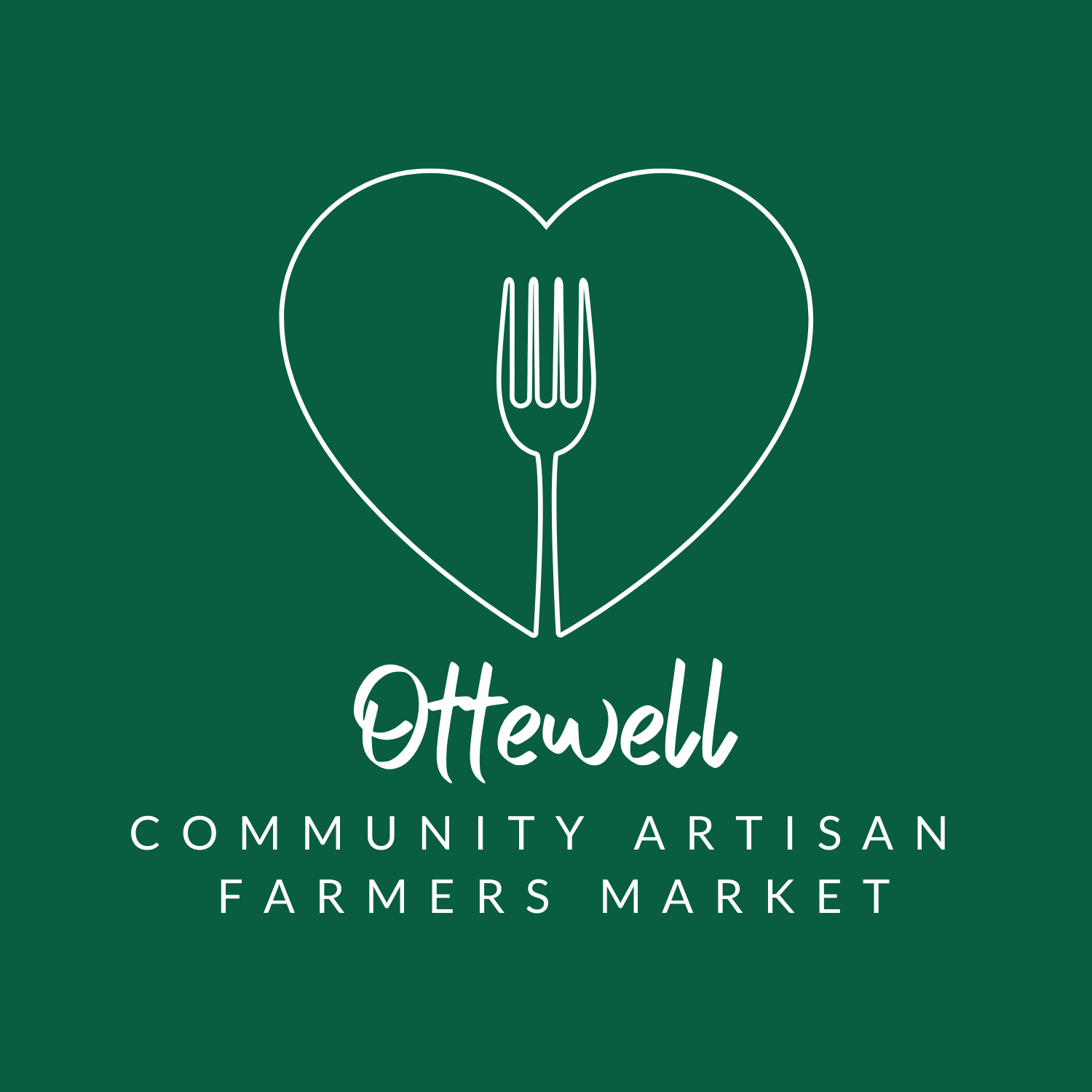 Ottewell farmers market logo of fork in heart